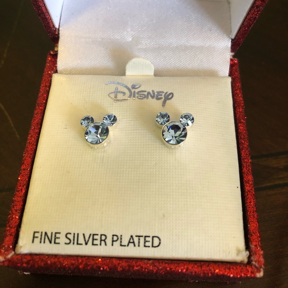 Mickey Earrings, December birthstone